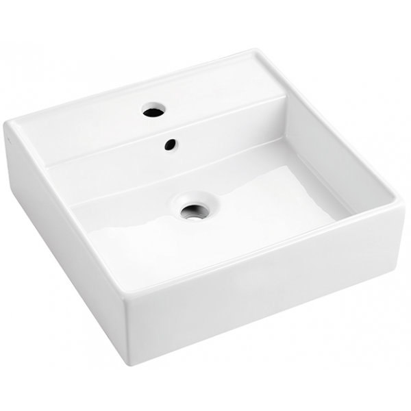 Walrus WR-250210 正方形單孔檯上/掛牆面盆 - 正方形設計，多功能安裝