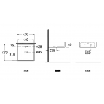Walrus WR-250210 正方形單孔檯上/掛牆面盆 - 正方形設計，多功能安裝