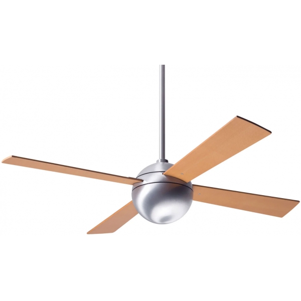 Modern Fan Co Ball 42吋 天花吊扇 (鋁銀色+楓木扇葉) - Ron Rezek設計，夏冬模式