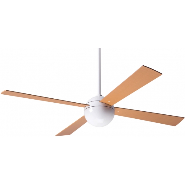 Modern Fan Co Ball 52吋 天花吊扇 (白色+楓木扇葉) - Ron Rezek設計，夏冬模式