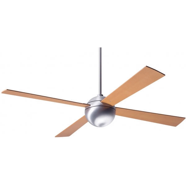 Modern Fan Co Ball 52吋 天花吊扇 (鋁銀色+楓木扇葉) - Ron Rezek設計，夏冬模式