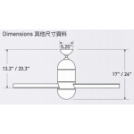 Modern Fan Co Cirrus 36吋 天花吊扇 (摩打: 拉絲鋁)