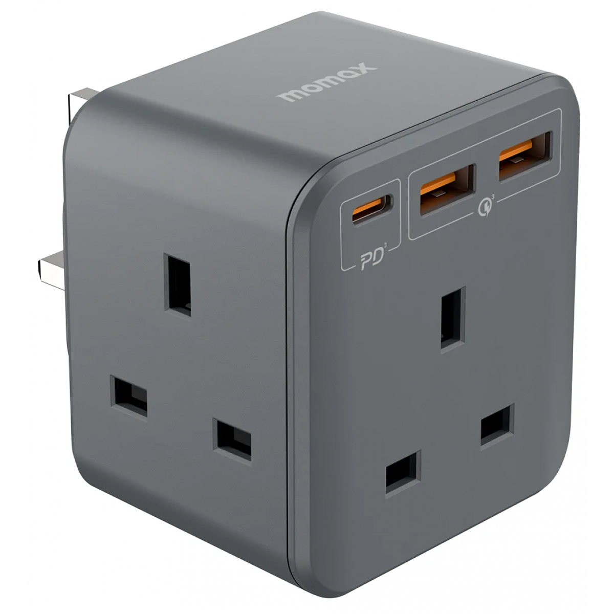 Momax US8UKE ONEPLUG PD20W 3位T型插座 (灰色)
