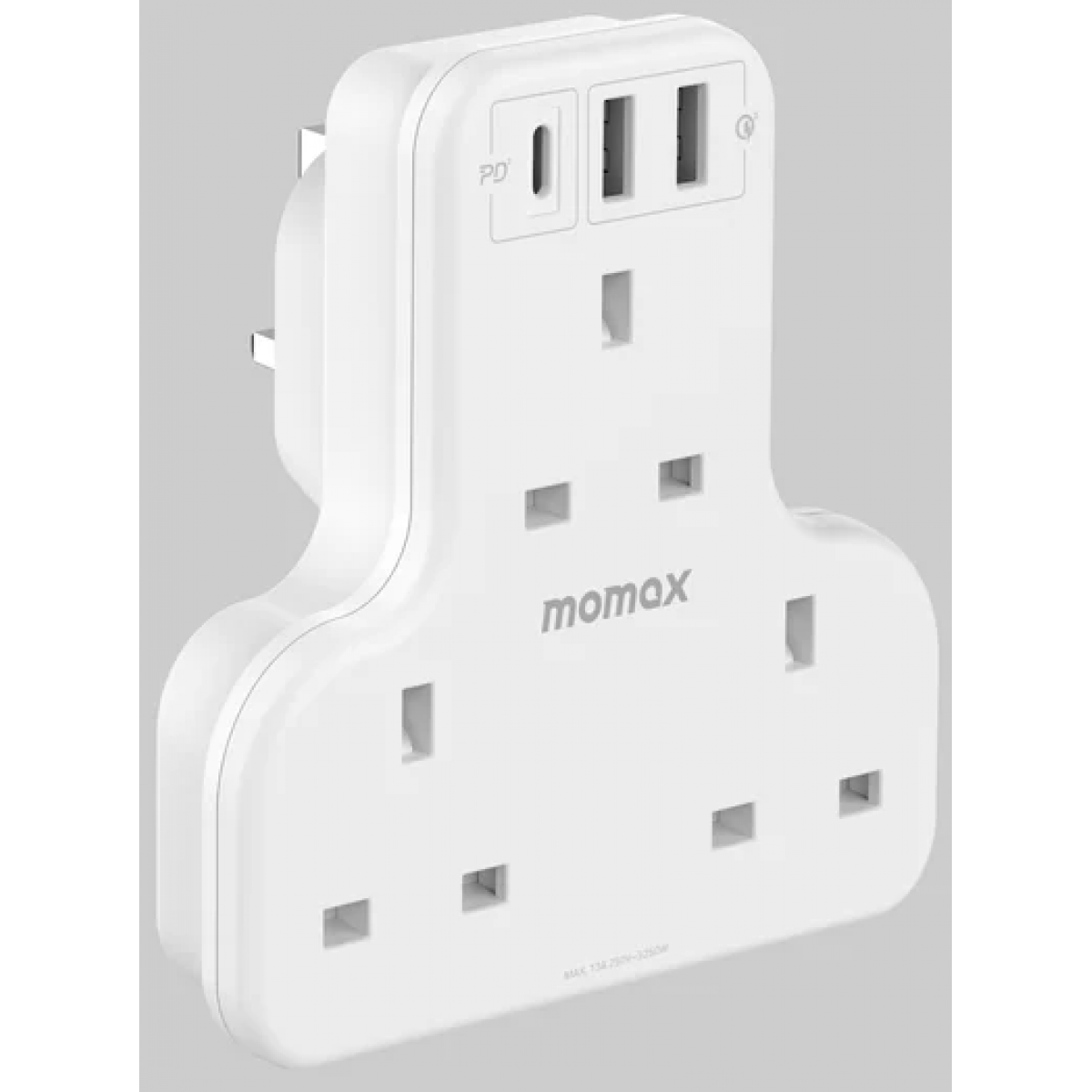 Momax US6UKW ONEPLUG PD20W 3位T型插座 (白色)