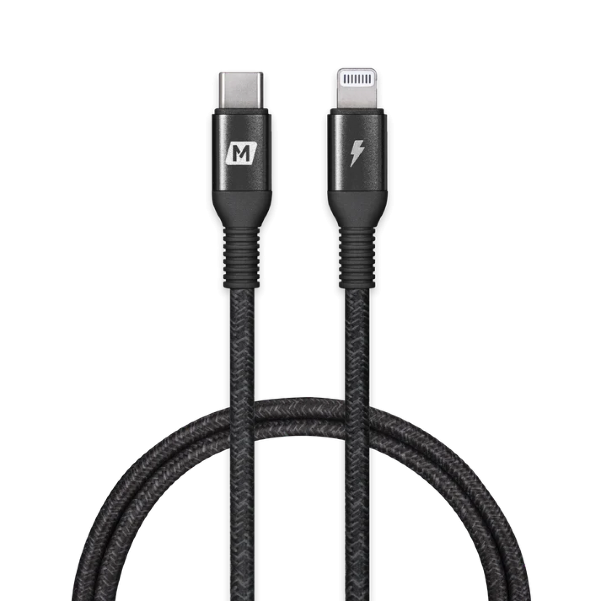 Momax DL31D Elite USB-C to Lightning 1.2米 尼龍編織快充短線 (黑色)