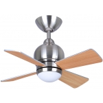 Iconic MICRO 24" Ceiling Fan (Brushed Chrome+Silver/Beech)