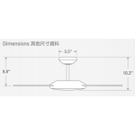 Iconic Orion 52吋 天花吊扇 (鋁銀色) - 超薄DC馬達，夏冬模式