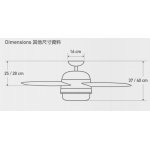 Hunter Fan Co Finley 36吋天花吊扇 (白色+白色)：夏季/冬季模式，3種速度，遙控控制