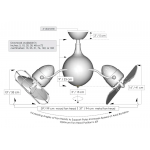 Matthews Fan 13吋Acqua天花吊扇 (亮銀色+金屬扇葉)