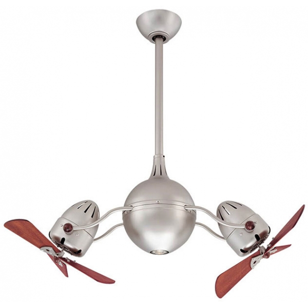 Matthews Fan 16吋Acqua天花吊扇 (亮銀色+桃花木扇葉)