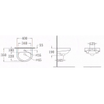 Walrus WR-230126.1 單孔掛牆面盆 (400 x 350mm)