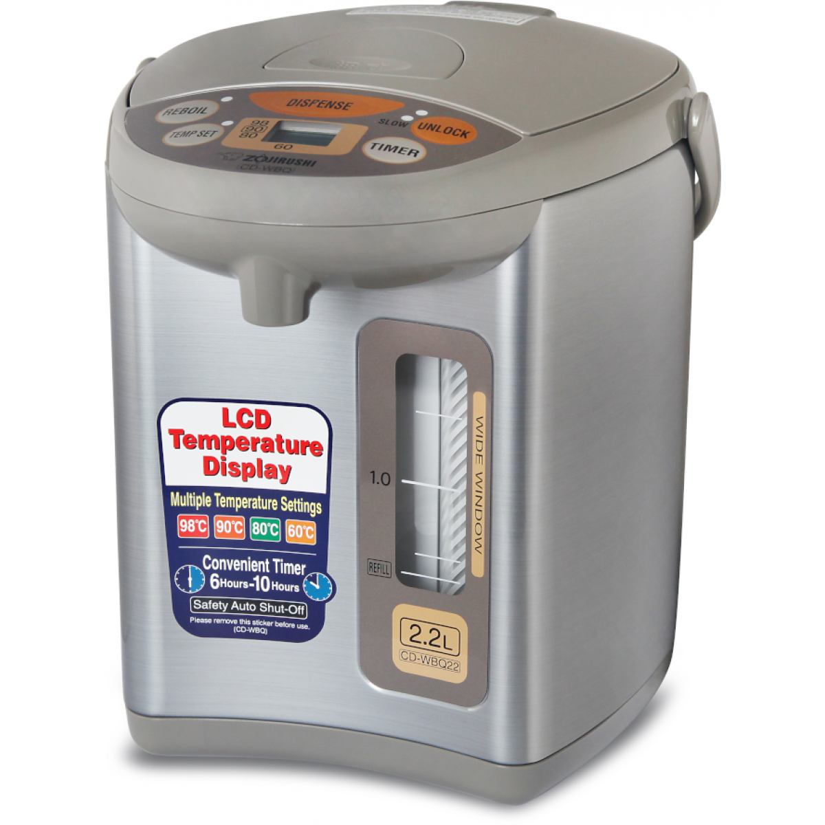 Zojirushi 象印 CD-WBQ22-TS 2.2公升電腦電熱水瓶