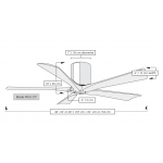 Matthews Fan 42吋 Irene-5H 天花吊扇 (鋁銀色+倉木色扇葉)