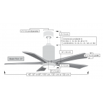 Matthews Fan 52吋 Patricia–5 天花吊扇 (紋理青銅+倉木色扇葉)