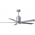 Matthews Fan 60吋 Patricia–5 天花吊扇 (鋁銀色+倉木色扇葉)