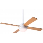 Modern Fan Co Ball 42吋 天花吊扇 (白色+楓木扇葉) - Ron Rezek設計，夏冬模式