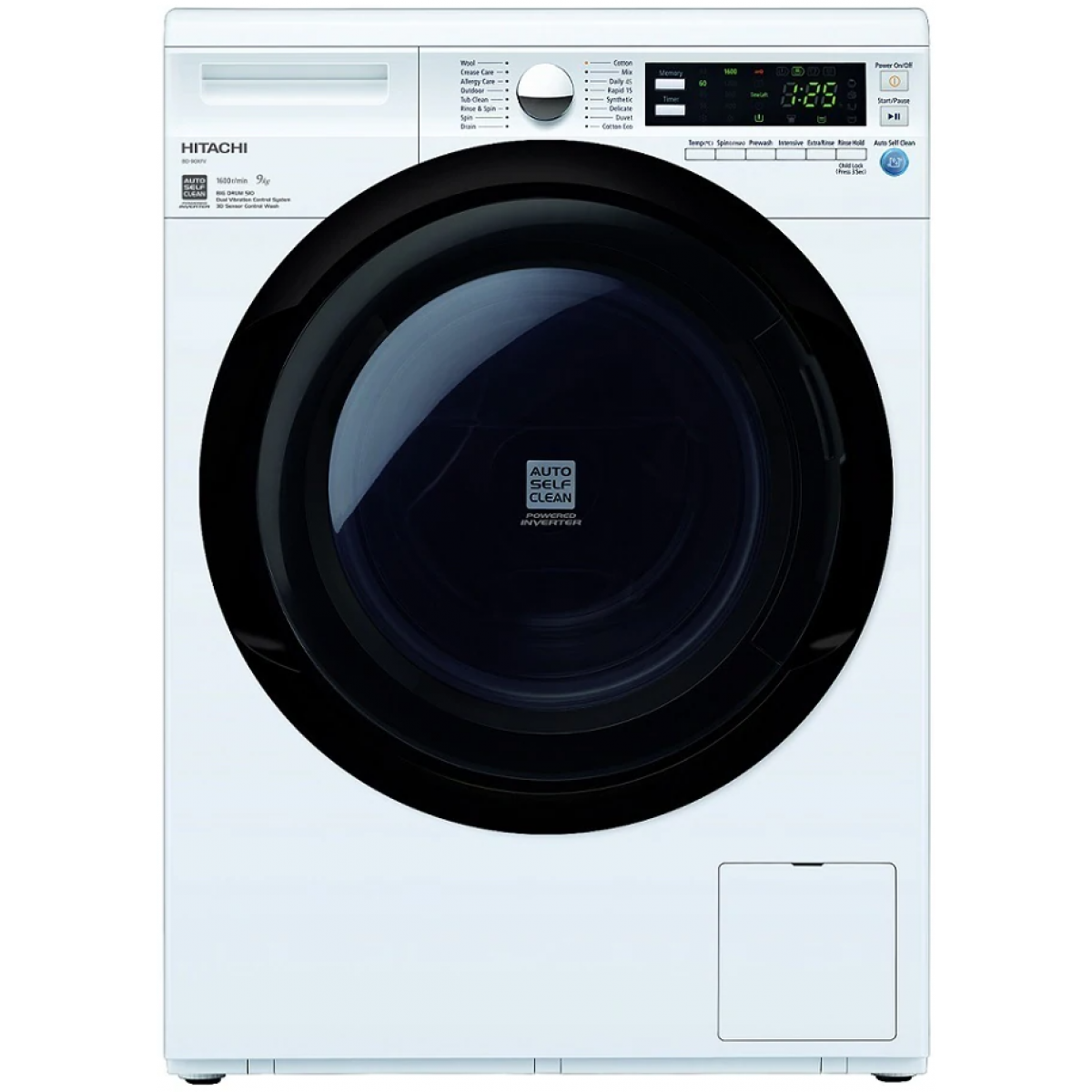 Hitachi 日立 BD-90XFV 9.0公斤 1600轉 變頻 前置式洗衣機 (白色) (可飛頂) Hitachi 日立 BD-90XFV 9.0公斤 1600轉 變頻 前置式洗衣機 (白色) (可飛頂)