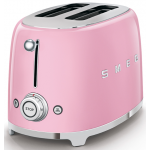 Smeg TSF01PKUK 50's Retro Style 粉紅色多士爐 | 950W、6段烘烤、解凍功能