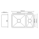 Goboss TW302 69厘米不銹鋼廚房雙盆昇盤