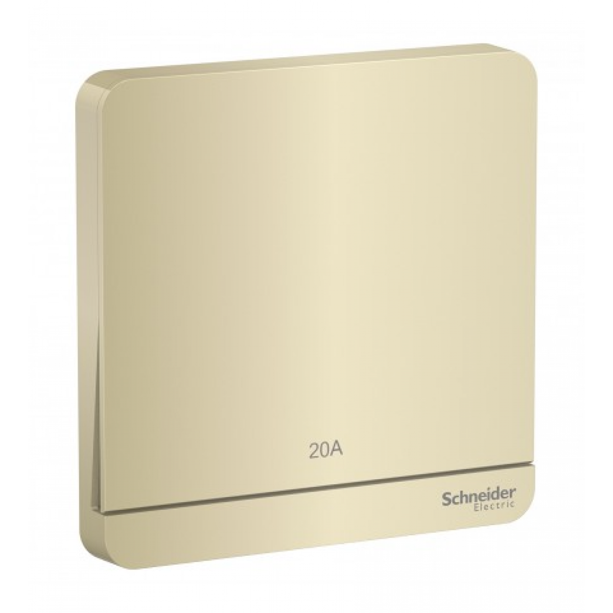 Schneider Electric 施耐德電氣 AvatarOn 20A 單位雙極掣連LED指示燈 (沉醉金) (E8331D20N_WG_C5) - 86x86mm、2-pole開關功能