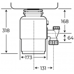 TEKA TR550 廚餘處理器 - 0.55匹馬力 980ml大容量 美國製造