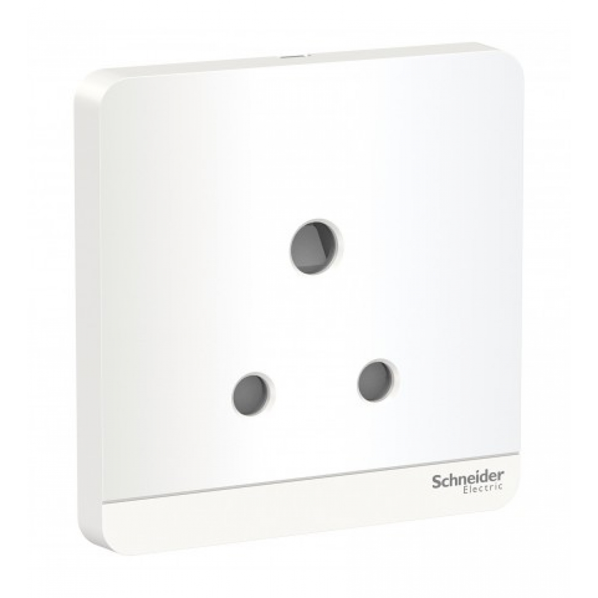 Schneider Electric 施耐德電氣 AvatarOn 15A單位3腳圓頭連保護門插座 (搪瓷白)