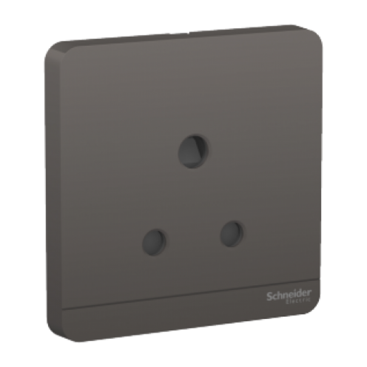 Schneider Electric 施耐德電氣 AvatarOn 15A單位3腳圓頭連保護門插座 (石墨灰)