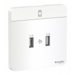 Schneider Electric 施耐德電氣 AvatarOn 兩位2.1A USB充電插座 (搪瓷白) (E8332USB_WE_C5)