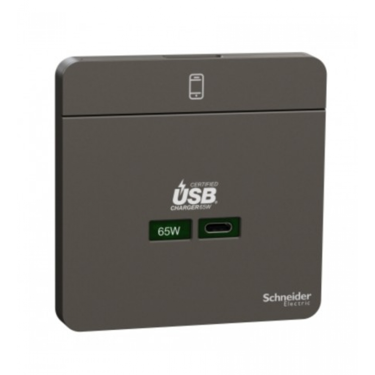 Schneider Electric 施耐德電氣 AvatarOn 65W單位USB快速充電插座 (Type C/石墨灰)