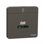Schneider Electric 施耐德電氣 AvatarOn 65W單位USB快速充電 Type C (石墨灰) (E831USB65_DG)