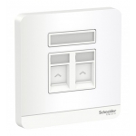 Schneider Electric 施耐德電氣 AvatarOn 兩位RJ11四線電話插座，Keystone面板備防塵活門 (搪瓷白) (E8332RJS4_WE_C5)