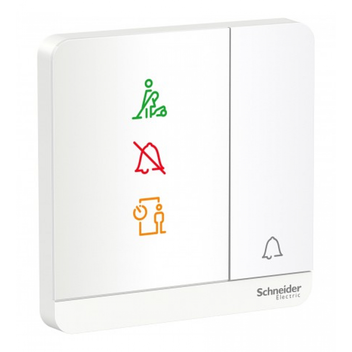 Schneider Electric AvatarOn 10A單位門鐘按掣（搪瓷白）- 帶圖像顯示，LED指示燈