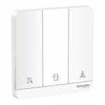 Schneider Electric 施耐德電氣 AvatarOn 16AX三位掣連"請勿打擾"、"請即清理"及"敬請等候" 顯示圖像 (搪瓷白) (E8333DMWS_WE_C5)