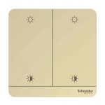 Schneider Electric 施耐德電氣 Wiser 智能兩位光暗掣 (沉醉金) (E8332DST350ZB_WG)