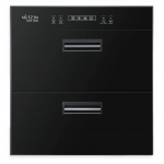 Nutzen 樂斯 NDS-100B 100公升 嵌入式雙層消毒碗櫃 (黑色)