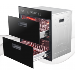 Nutzen 樂斯 NDS-100B 100公升 嵌入式雙層消毒碗櫃 (黑色)
