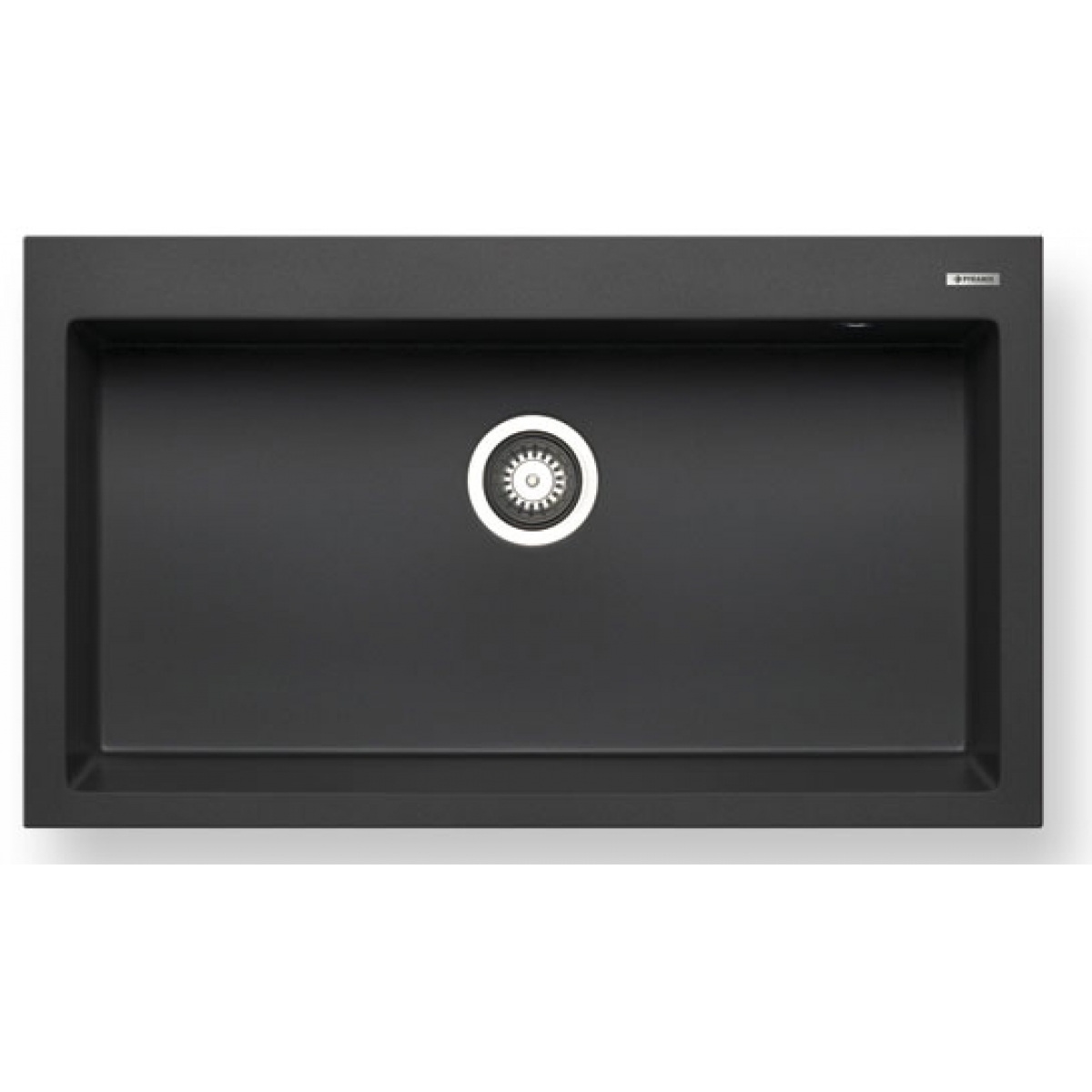 Pyramis Istros 花崗岩廚房水槽 - 86x50厘米，單盆設計，3個預設龍頭孔