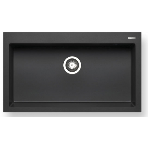 Pyramis Istros 花崗岩廚房水槽 - 86x50厘米，單盆設計，3個預設龍頭孔