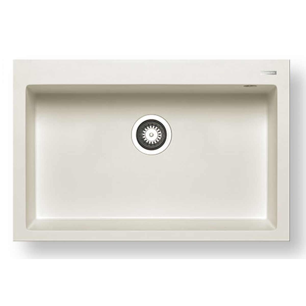 Pyramis Istros 76x50cm花崗岩單盆廚房水槽 (雪白色)