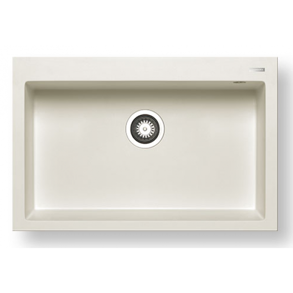 Pyramis Istros 76x50cm花崗岩單盆廚房水槽 (雪白色)