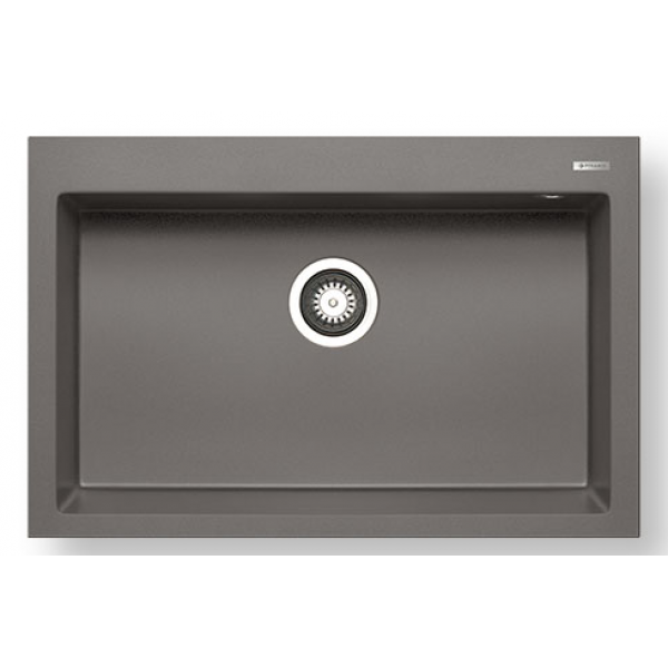 Pyramis Istros 76x50cm花崗岩單盆廚房水槽 (銀灰色)