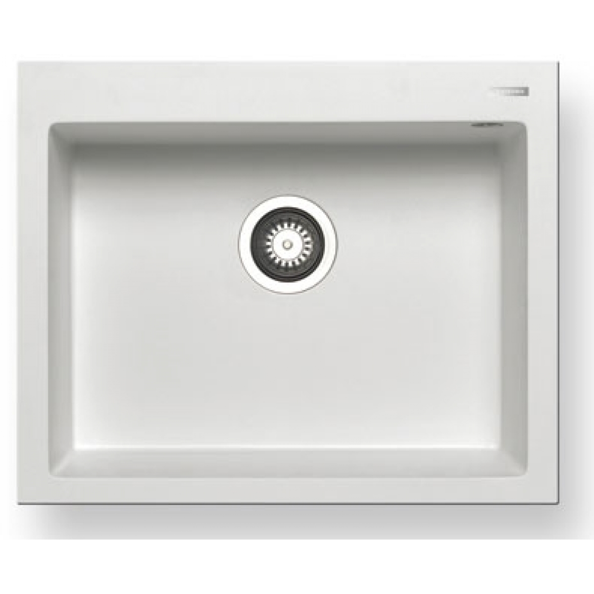 Pyramis Istros 61x50cm花崗岩單盆廚房水槽 (雪白色)