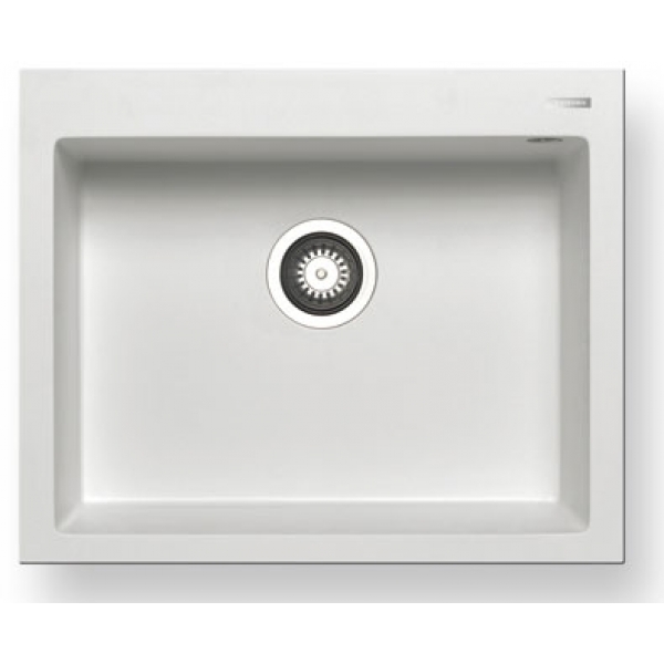 Pyramis Istros 61x50cm花崗岩單盆廚房水槽 (雪白色)