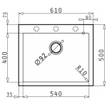 Pyramis Istros 61x50cm花崗岩單盆廚房水槽 (摩卡色)