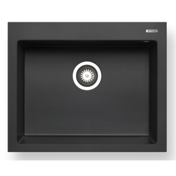 Pyramis Istros 61x50cm花崗岩單盆廚房水槽 (炭黑色)