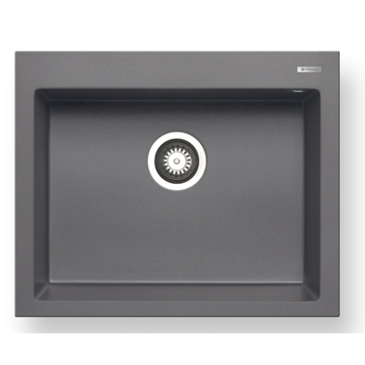 Pyramis Istros 61x50cm花崗岩單盆廚房水槽 (銀灰色)