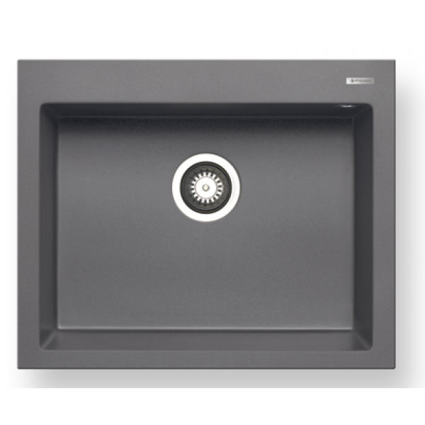 Pyramis Istros 61x50cm花崗岩單盆廚房水槽 (銀灰色)