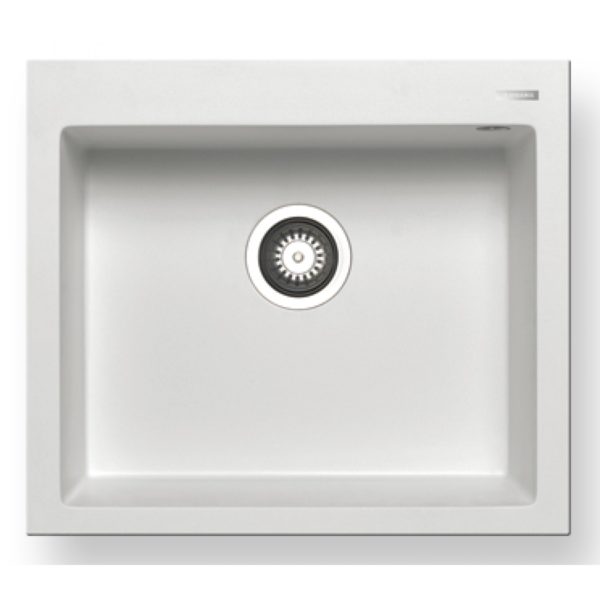 Pyramis Istros 57x50cm花崗岩單盆廚房水槽 (雪白色)