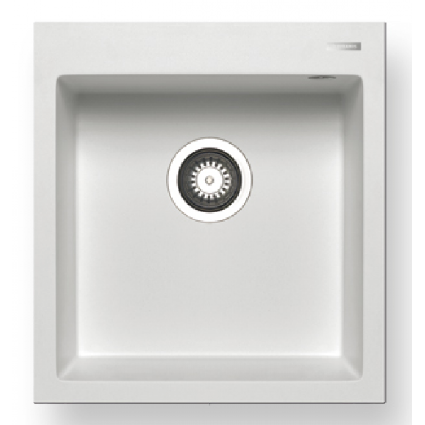 Pyramis Istros 46x50cm花崗岩單盆廚房水槽 (雪白色)