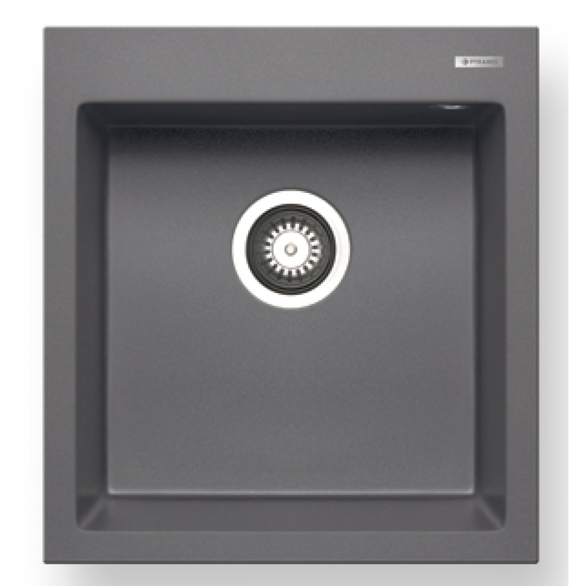 Pyramis Istros 46x50cm花崗岩單盆廚房水槽 (銀灰色)